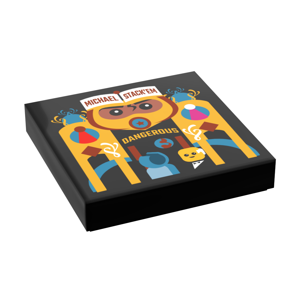 Michael Stack'em, Dangerous - B3 Customs ® Music Album Cover (2x2 Tile) (Online Order Only)