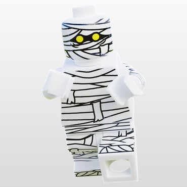 Halloween Mummy Minifig made using LEGO parts - B3 Customs (Online Order Only)