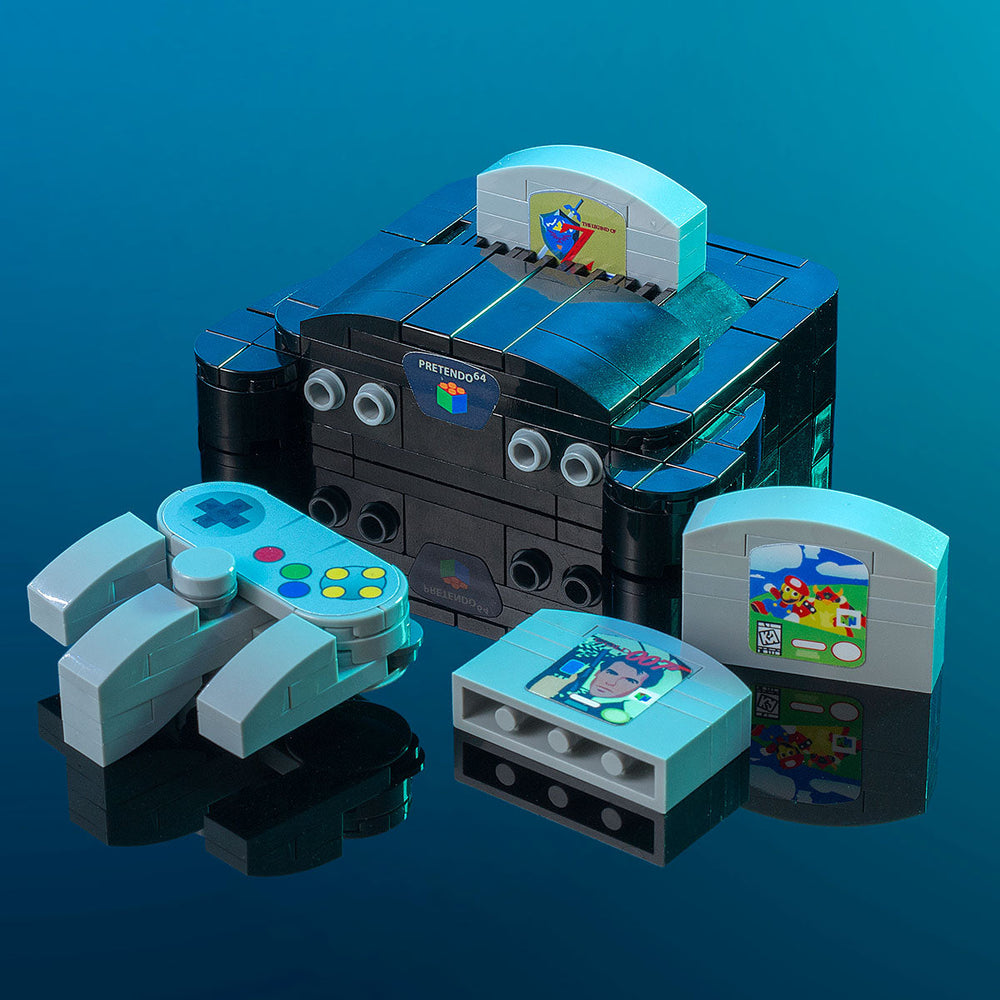 Pretendo 64 - Custom Classic Video Game Console Set made using LEGO parts (Online Order Only)