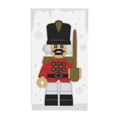 Christmas Nutcracker, Toy Soldier Winter Village 4x6 Glass Window made with LEGO part - B3 Customs (Online Order Only)