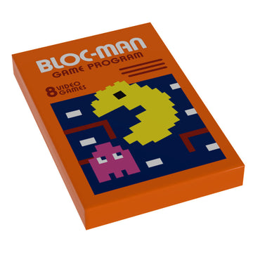 Bloc-Man Video Game Cover (2x3 Tile) made using LEGO part - B3 Customs (Online Order Only)