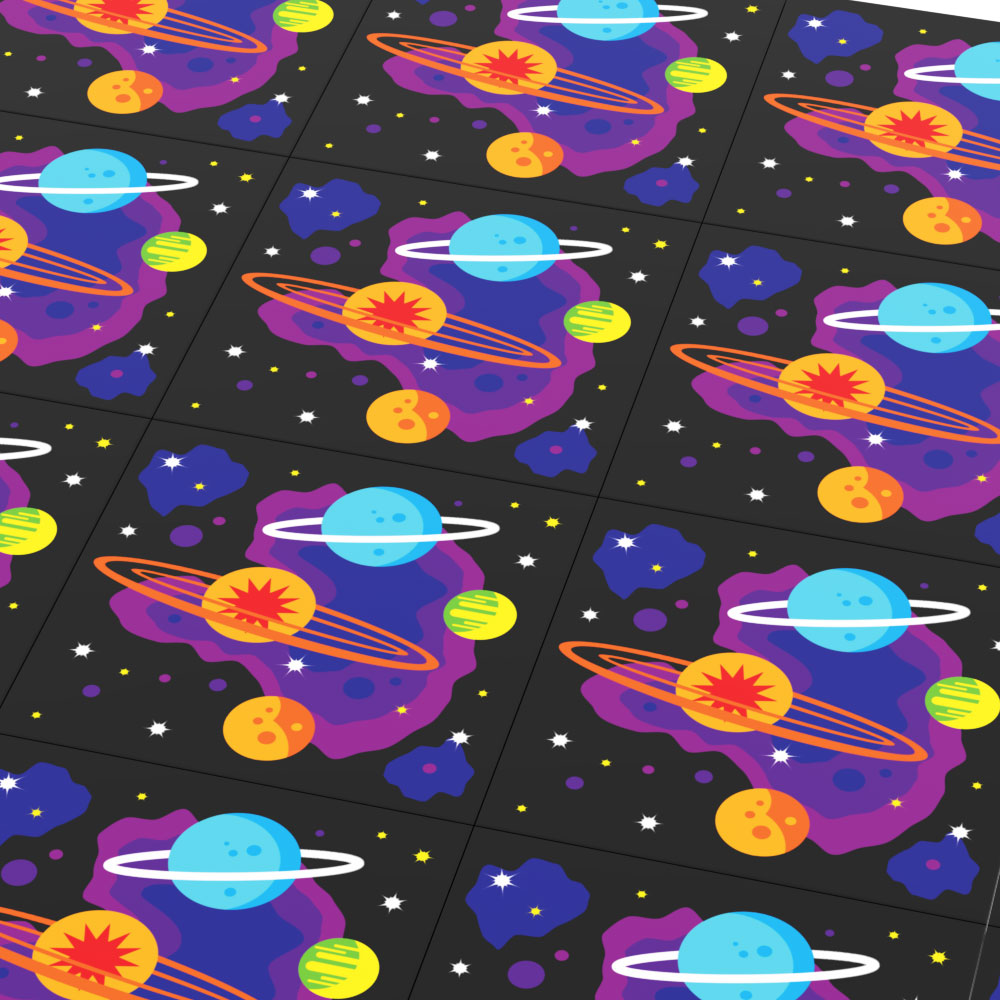 80's and 90's Arcade Carpet 6x6 Tiles (Planets) made with LEGO parts - Pack of 10 (Online Order Only)