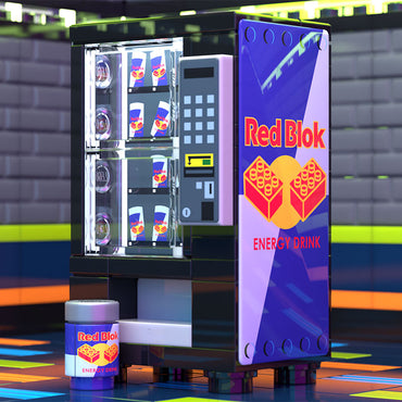 Red Brick Energy Drink Vending Machine made using LEGO parts - B3 Customs (Online Order Only)