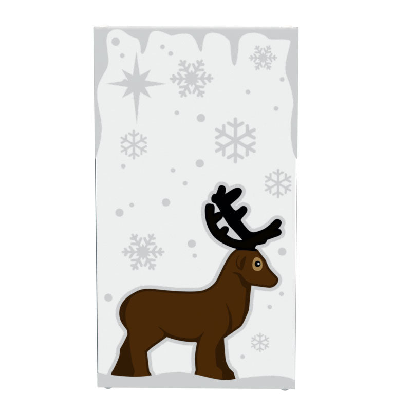 Christmas Reindeer Winter Village 4x6 Glass Window made with LEGO part - B3 Customs (Online Order Only)