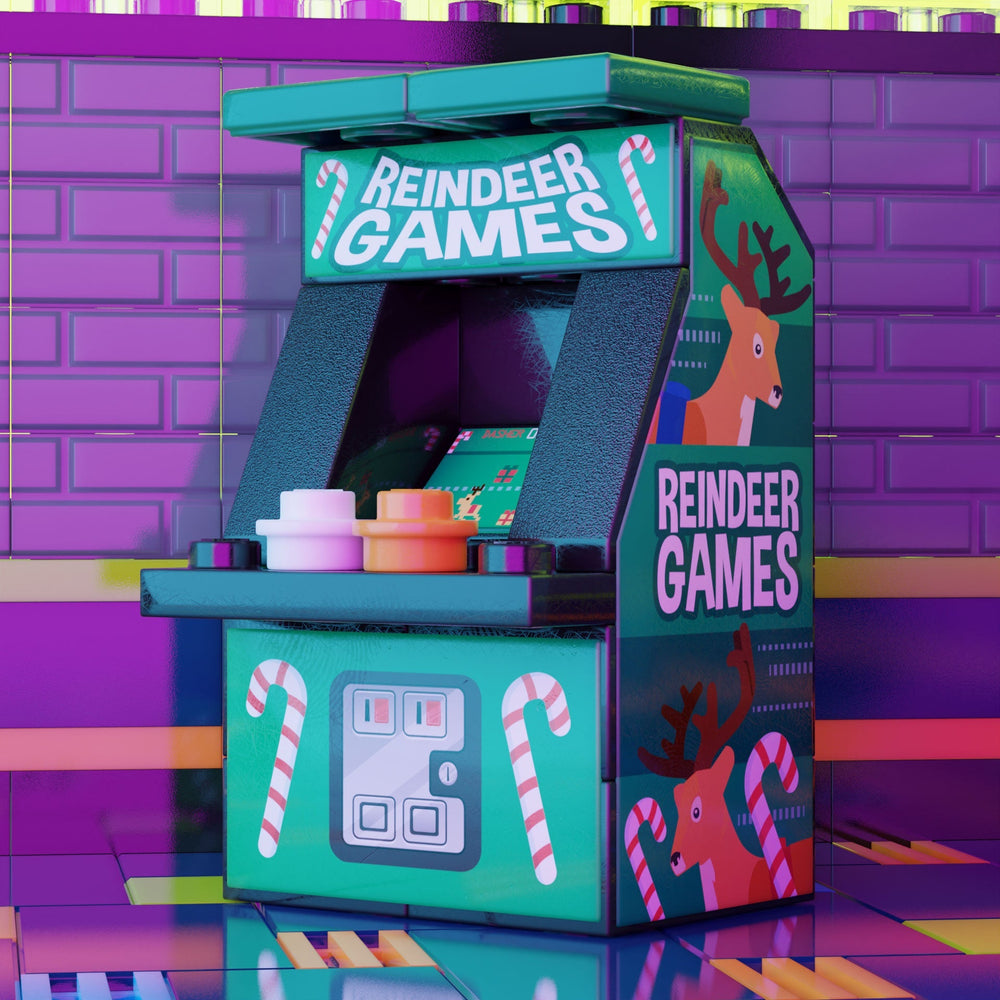 Reindeer Games Arcade Machine Toy Building Kit made using LEGO parts - B3 Customs (Online Order Only)