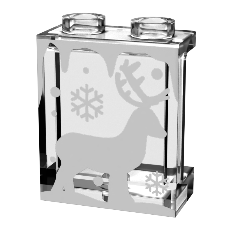 Winter Village Window with Reindeer made 1x2x2 Panel - B3 Customs (Online Order Only)