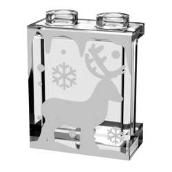 Winter Village Window with Reindeer made 1x2x2 Panel - B3 Customs (Online Order Only)