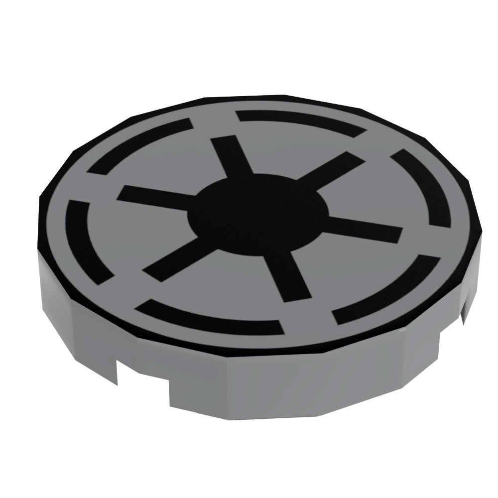 Republic Crest - Custom Printed Star Wars 2x2 Round Tile made using LEGO part (Online Order Only)