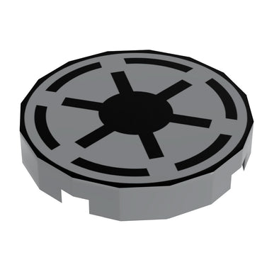 Republic Crest - Custom Printed Star Wars 2x2 Round Tile made using LEGO part (Online Order Only)
