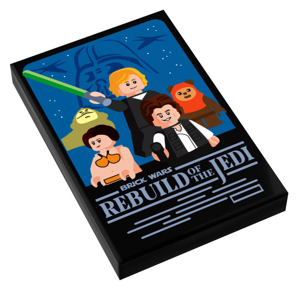 Brick Wars: Rebuild of the Jedi Movie Tile Cover (2x3 Tile) - B3 Customs (Online Order Only)