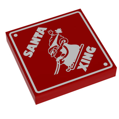 Santa Xing Sign made using LEGO part - B3 Customs (Online Order Only)
