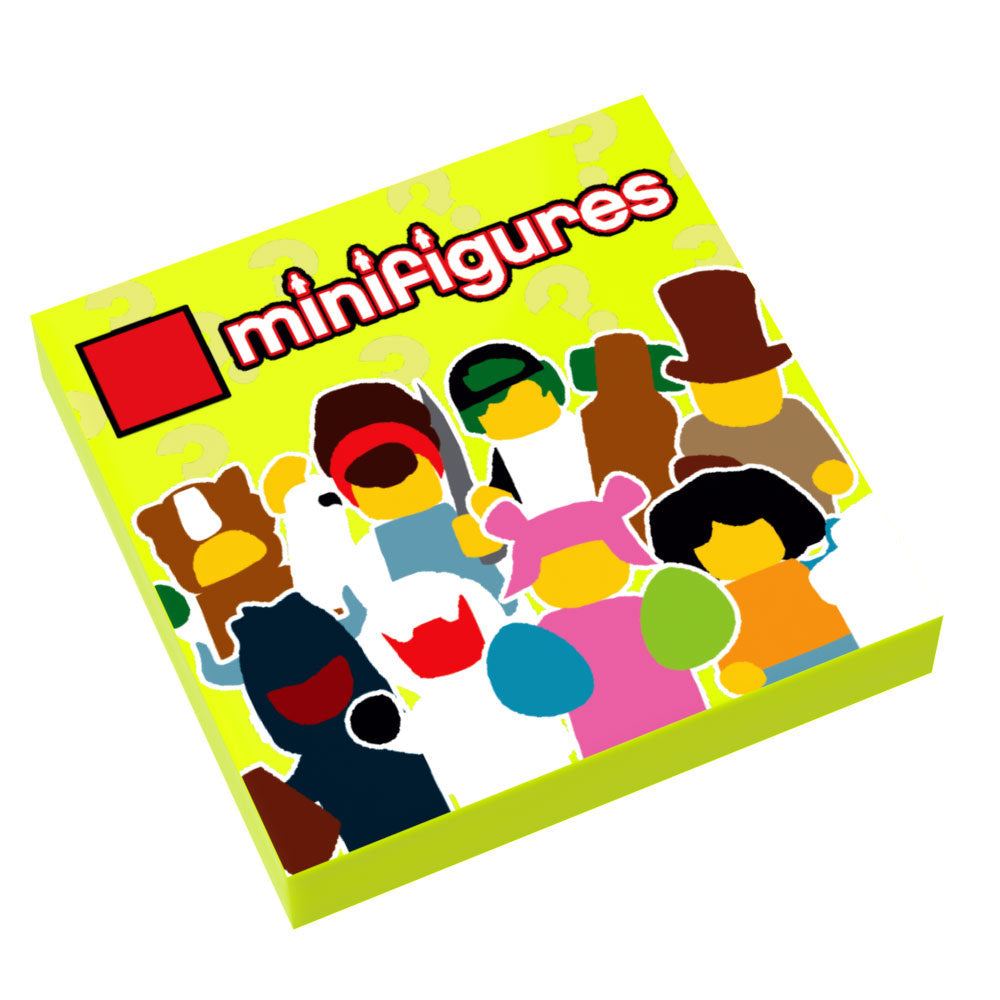 Series 27 CMF Minifig Pack Custom Printed 2x2 Tile - B3 Customs (Online Order Only)