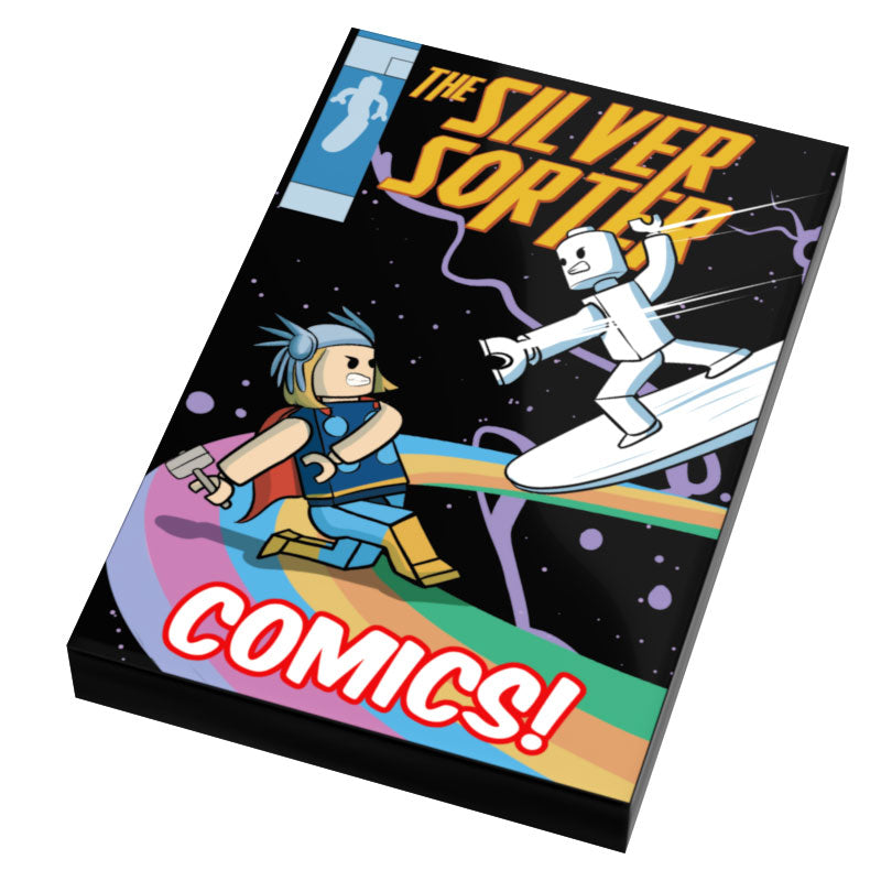 Silver Sorter Comic Book Cover (2x3 Tile) - B3 Customs (Online Order Only)