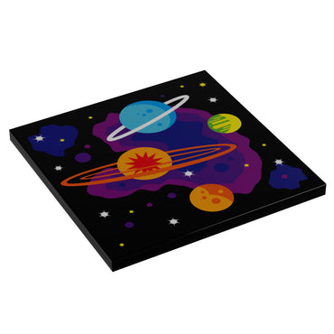 80's and 90's Arcade Carpet 6x6 Tiles (Planets) made with LEGO parts - Pack of 10 (Online Order Only)