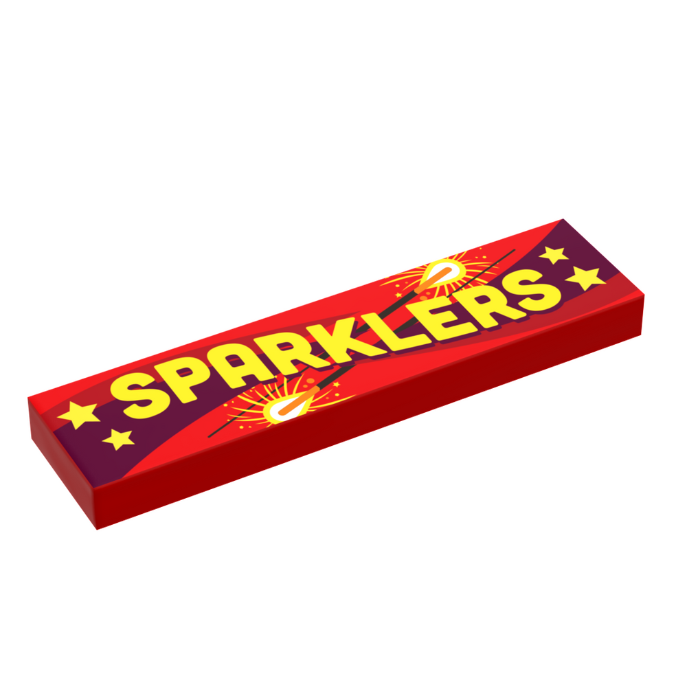 Sparklers for Minifig Fireworks (1x4 Tile), 4th of July made using LEGO parts (Online Order Only)