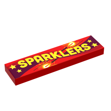 Sparklers for Minifig Fireworks (1x4 Tile), 4th of July made using LEGO parts (Online Order Only)