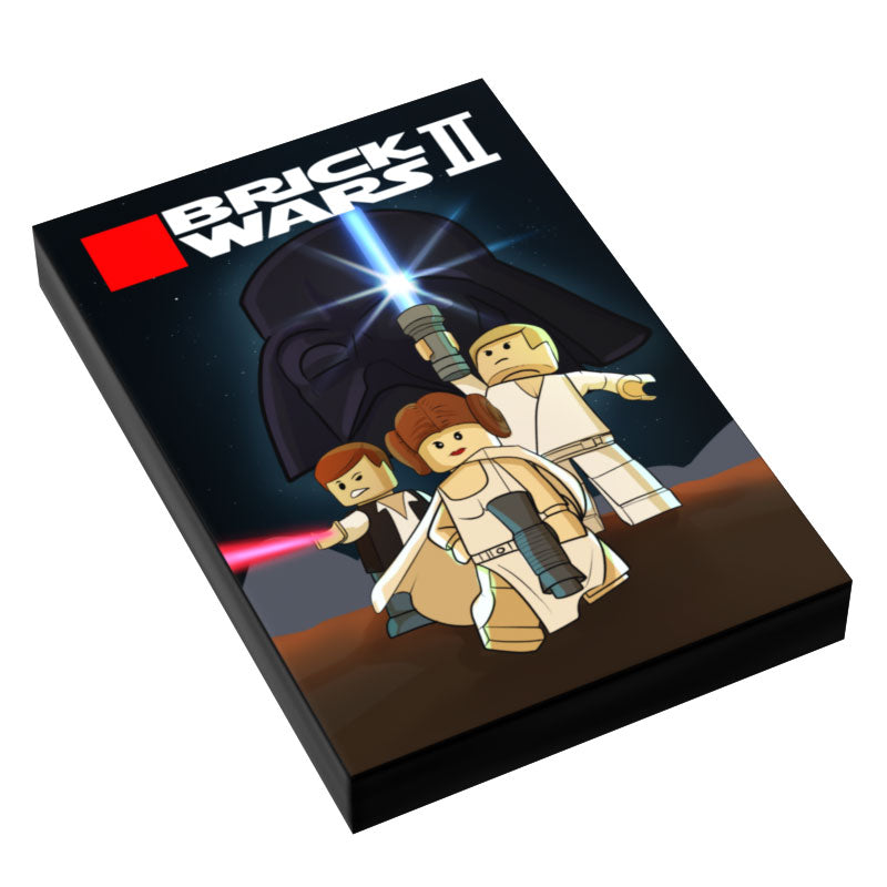 Custom LEGO SW II: Trilogy Video Game Cover (2x3 Tile) made using LEGO part - B3 Customs (Online Order Only)