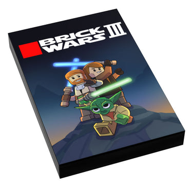 Custom LEGO SW III: Clone Wars Video Game Cover (2x3 Tile) made using LEGO part - B3 Customs (Online Order Only)
