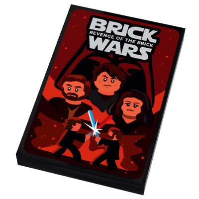 Brick Wars: Revenge of the Brick (EP. 3) Movie Tile Cover (2x3 Tile) made using LEGO part - B3 Customs (Online Order Only)