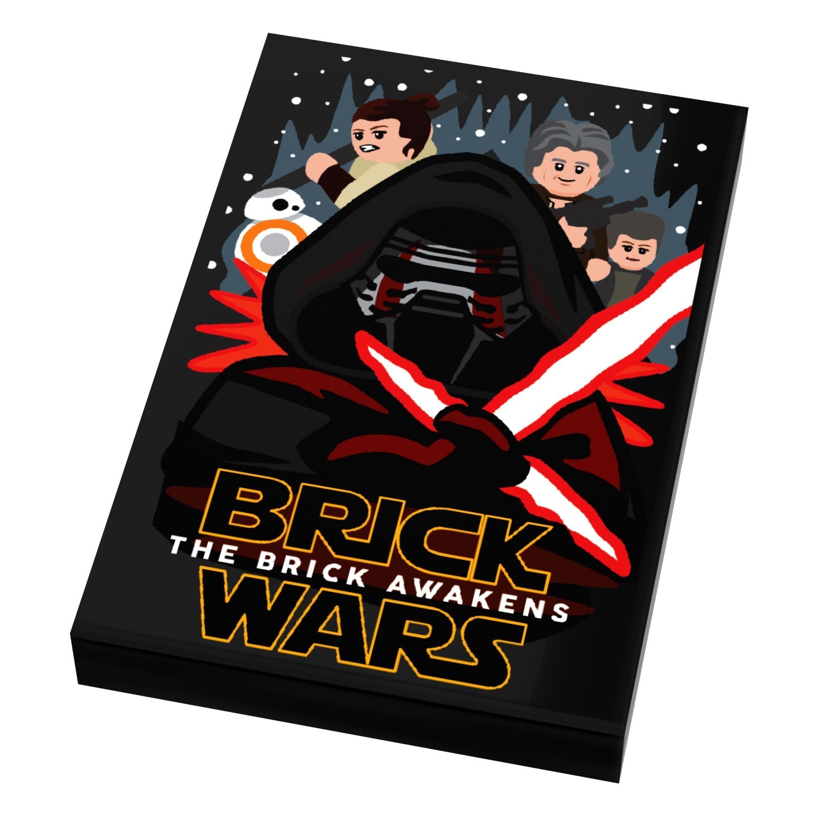 Brick Wars: Brick Awakens (EP. 7) Movie Tile Cover (2x3 Tile) made using LEGO part - B3Customs (Online Order Only)