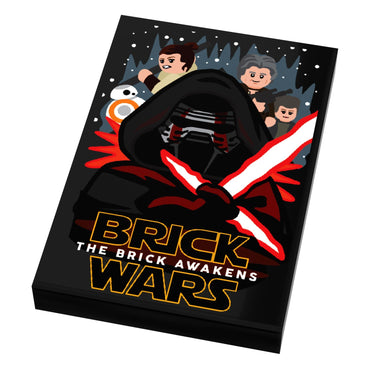 Brick Wars: Brick Awakens (EP. 7) Movie Tile Cover (2x3 Tile) made using LEGO part - B3Customs (Online Order Only)