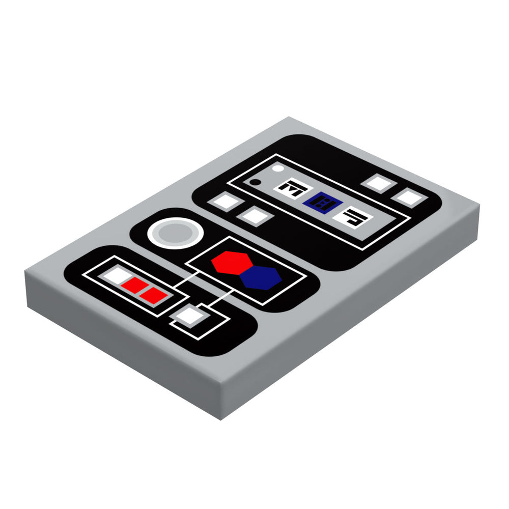 Control Panel #2 for Star Wars/Space (2x3 Tile) - B3 Customs using LEGO parts (Online Order Only)