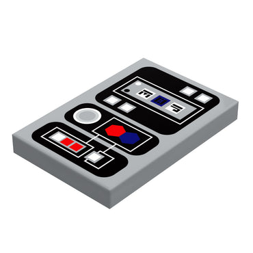Control Panel #2 for Star Wars/Space (2x3 Tile) - B3 Customs using LEGO parts (Online Order Only)