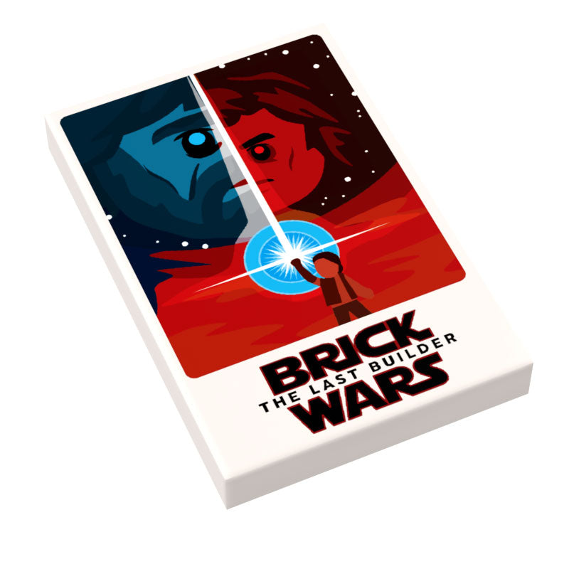 Brick Wars: The Last Builder (EP. 8) Movie Tile Cover (2x3 Tile) made using LEGO part - B3 Customs (Online Order Only)
