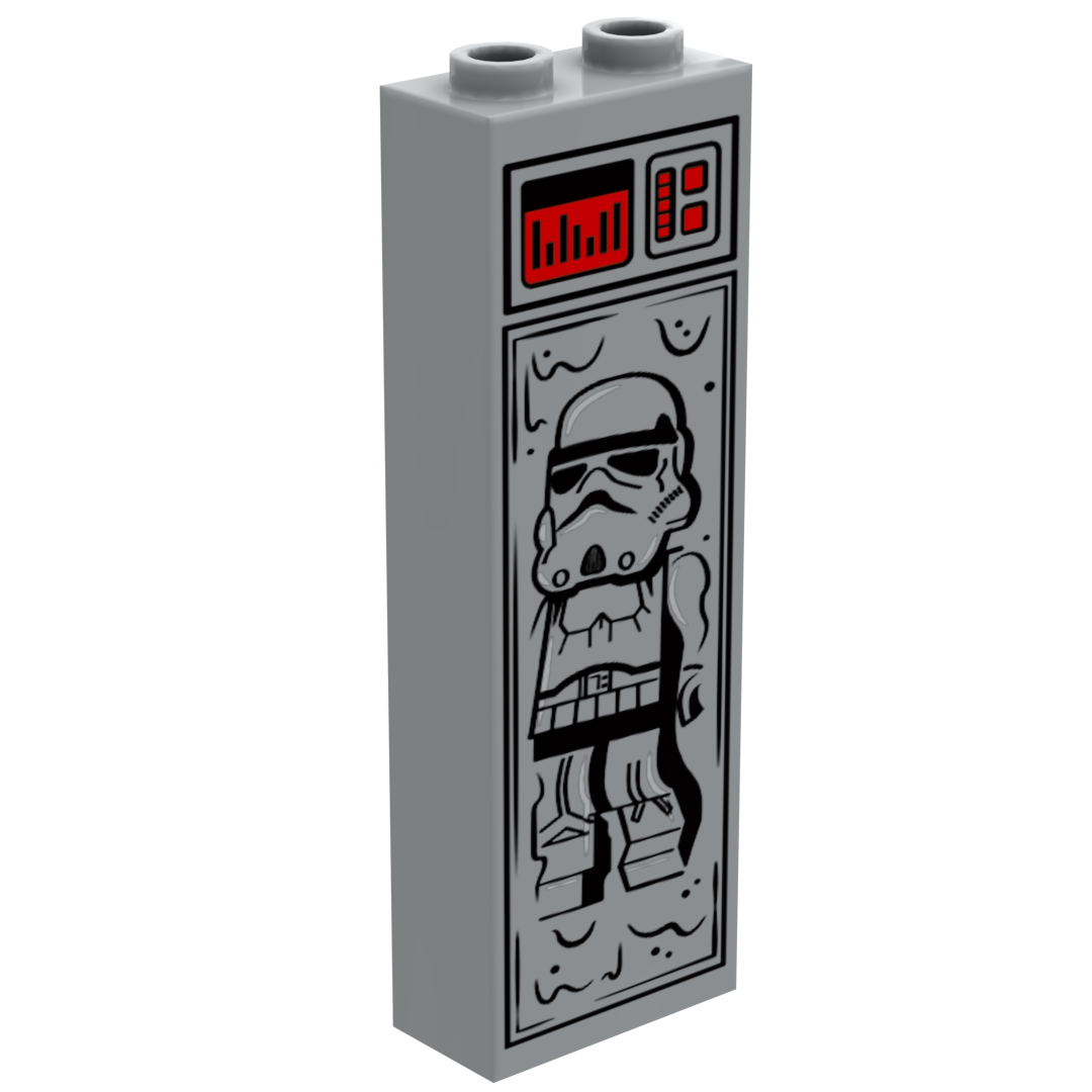 Stormtrooper in Carbonite (1x2x5 Brick) made using LEGO part - B3 Customs (Online Order Only)