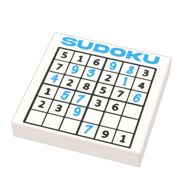 Sudoku Custom Printed 2x2 Tile made using LEGO part (Online Order Only)