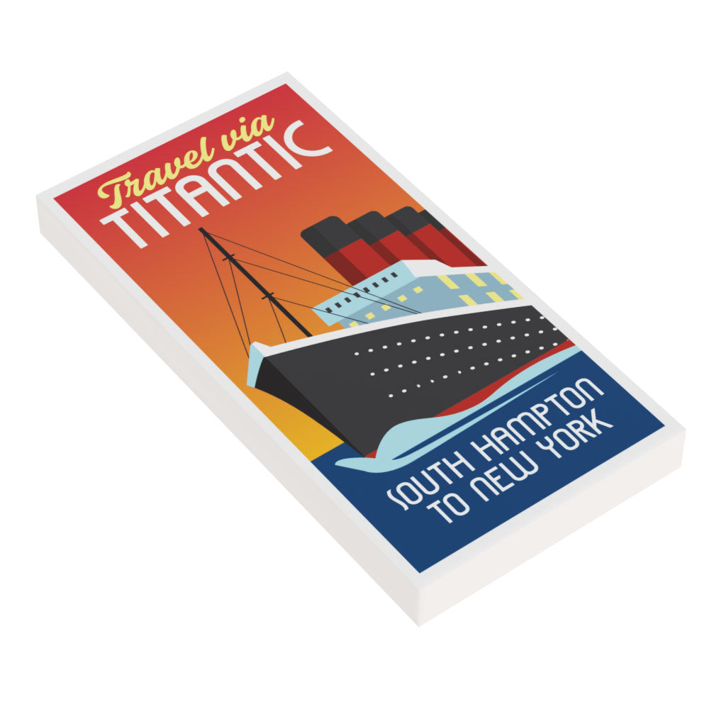 Titanic Travel Promo Poster (2x4 Tile) - B3 Customs (Online Order Only)