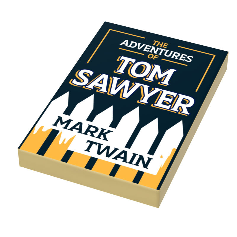 Tom Sawyer Book Tile (2x3) made using LEGO part. (Online Order Only)