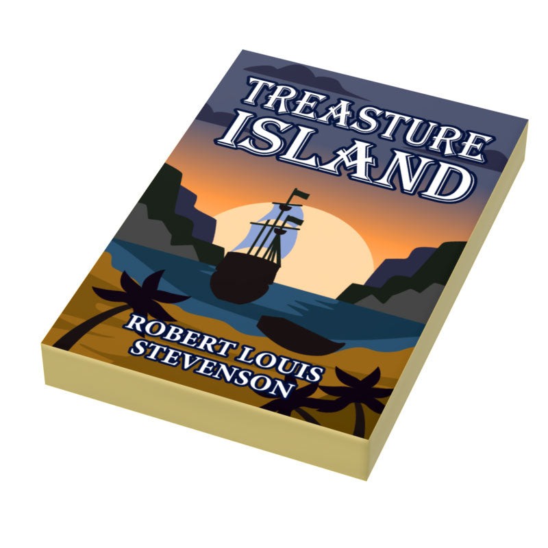 Treasure Island Book Tile (2x3) made using LEGO part (Online Order Only)