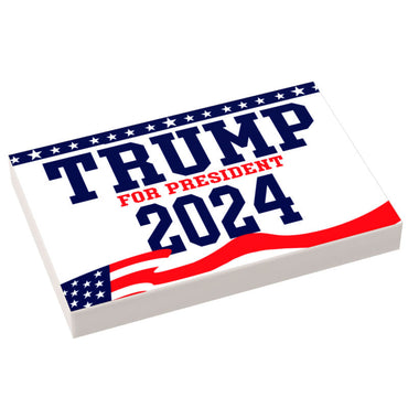 Trump 2024 Election USA Campaign Sign (2x3 Tile) made using LEGO part - B3 Customs (Online Order Only)