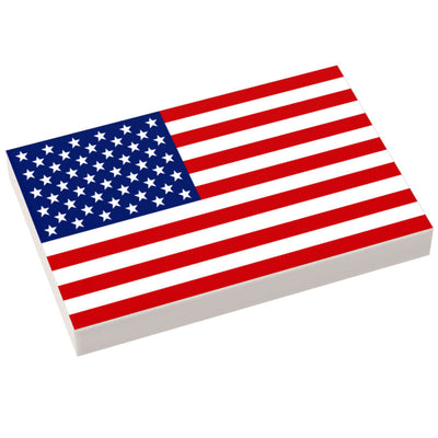 United States of America Flag (USA) (2x3 Tile) made using LEGO part - B3 Customs (Online Order Only)