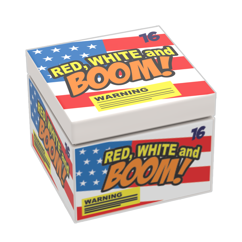 B3 Customs® Red, White and Boom Minifig Fireworks, 4th of July (Online Order Only)
