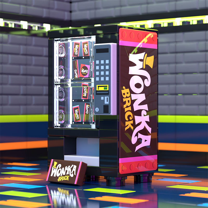 Wonka Bars Vending Machine made using LEGO parts (Online Order Only)