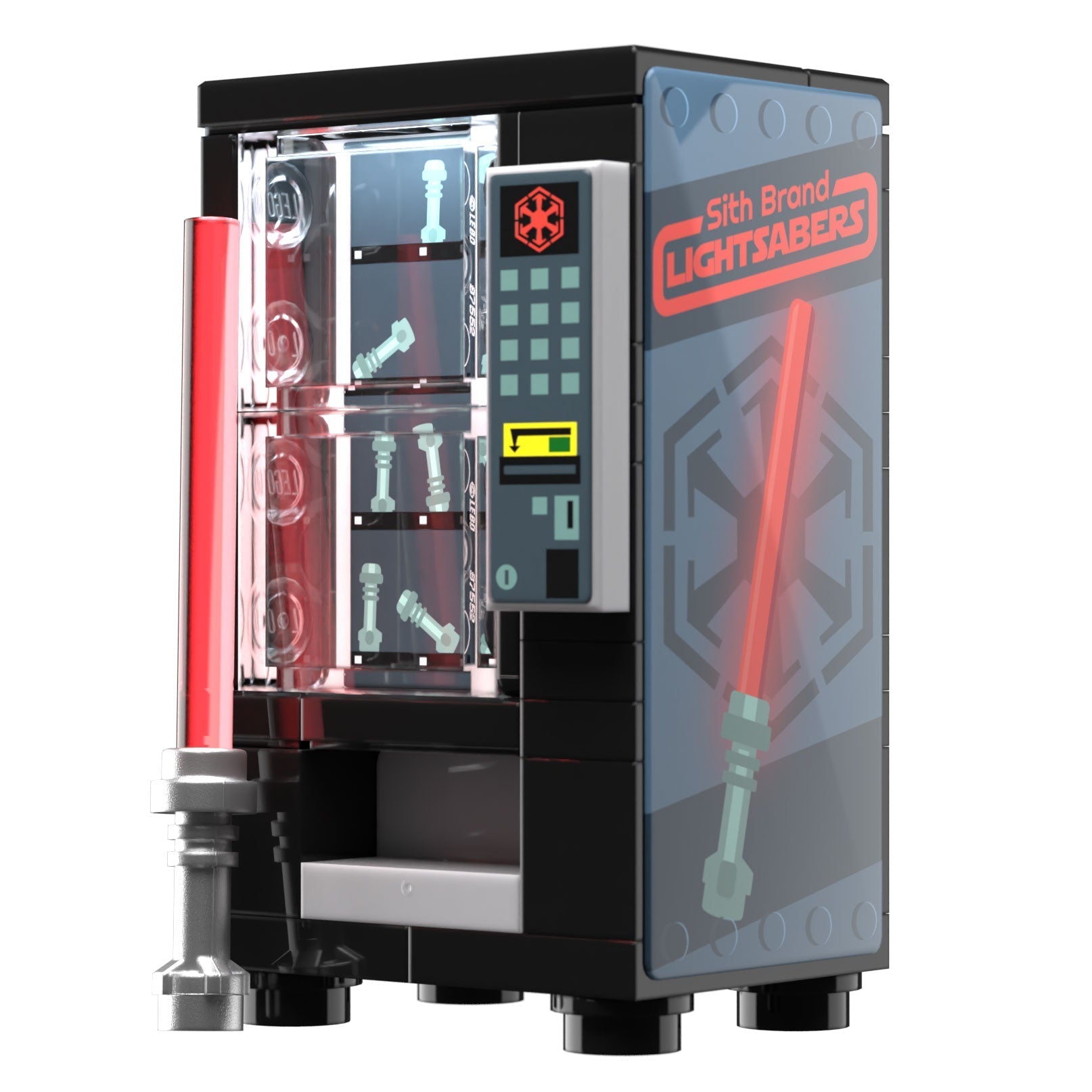 Sith Sabers Vending Machine Building Set made using LEGO parts - B3 Customs (Online Order Only)