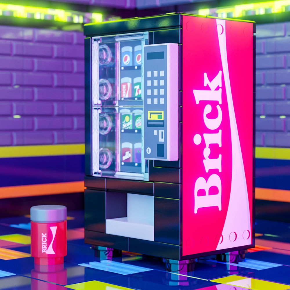 Brick - B3 Customs Soda Vending Machine made using LEGO parts (Online Order Only)