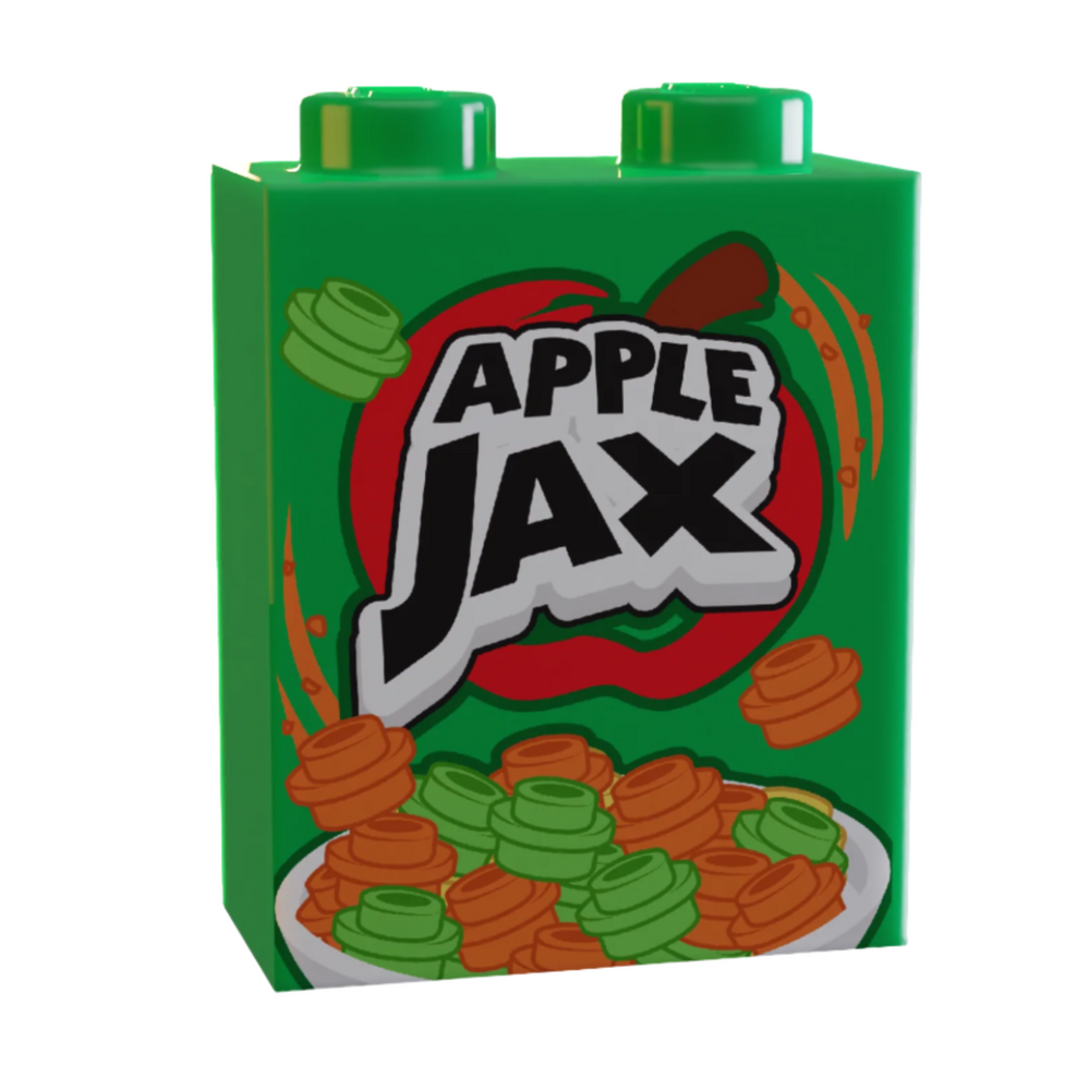 Apple Jax Cereal 1x2x2 Brick on LEGO part (ONLINE ORDER ONLY)