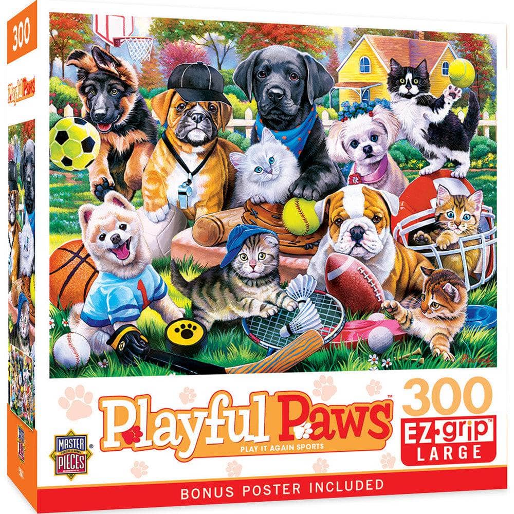 Playful Paws - Play it Again Sports 300 Piece EZ Grip Jigsaw Puzzle (ONLINE ORDER ONLY)