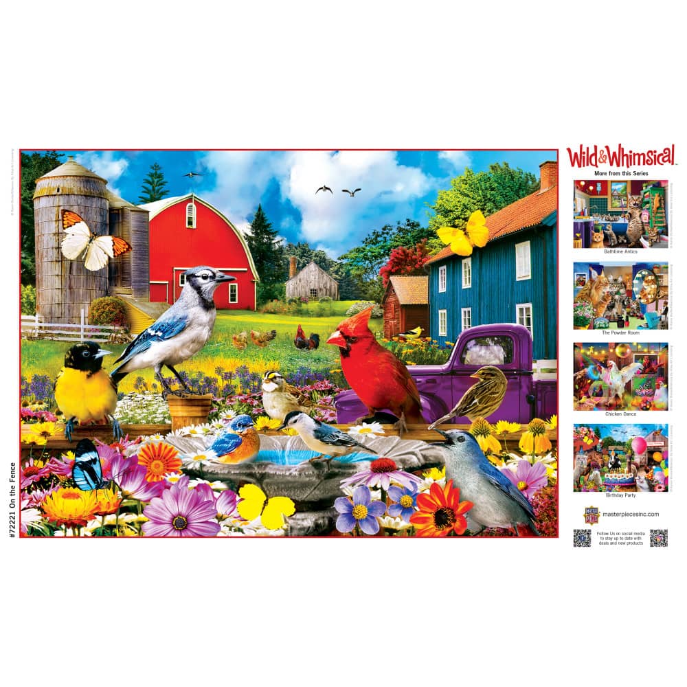 Wild & Whimsical - On The Fence 1000 Piece Jigsaw Puzzle
