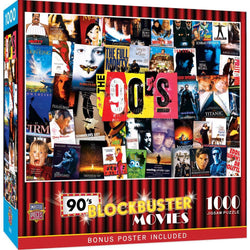 90's Blockbusters 1000 Piece Jigsaw Puzzle (ONLINE ORDER ONLY)