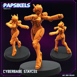 3D Printed Papsikels Cyberbabe Set 2 July 2024 Cyberpunk 28mm 32mm (Online Only)