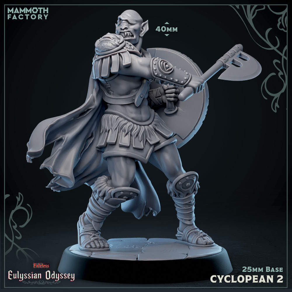 Cyclopean: Sculpt 2 (Cyclops Warrior) (Online Order Only)