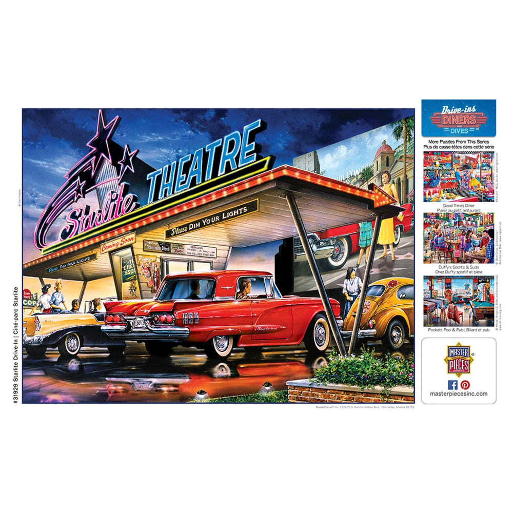 Drive-Ins, Diners & Dives - Starlite Drive-In 550 Piece Jigsaw Puzzle (ONLINE ORDER ONLY)