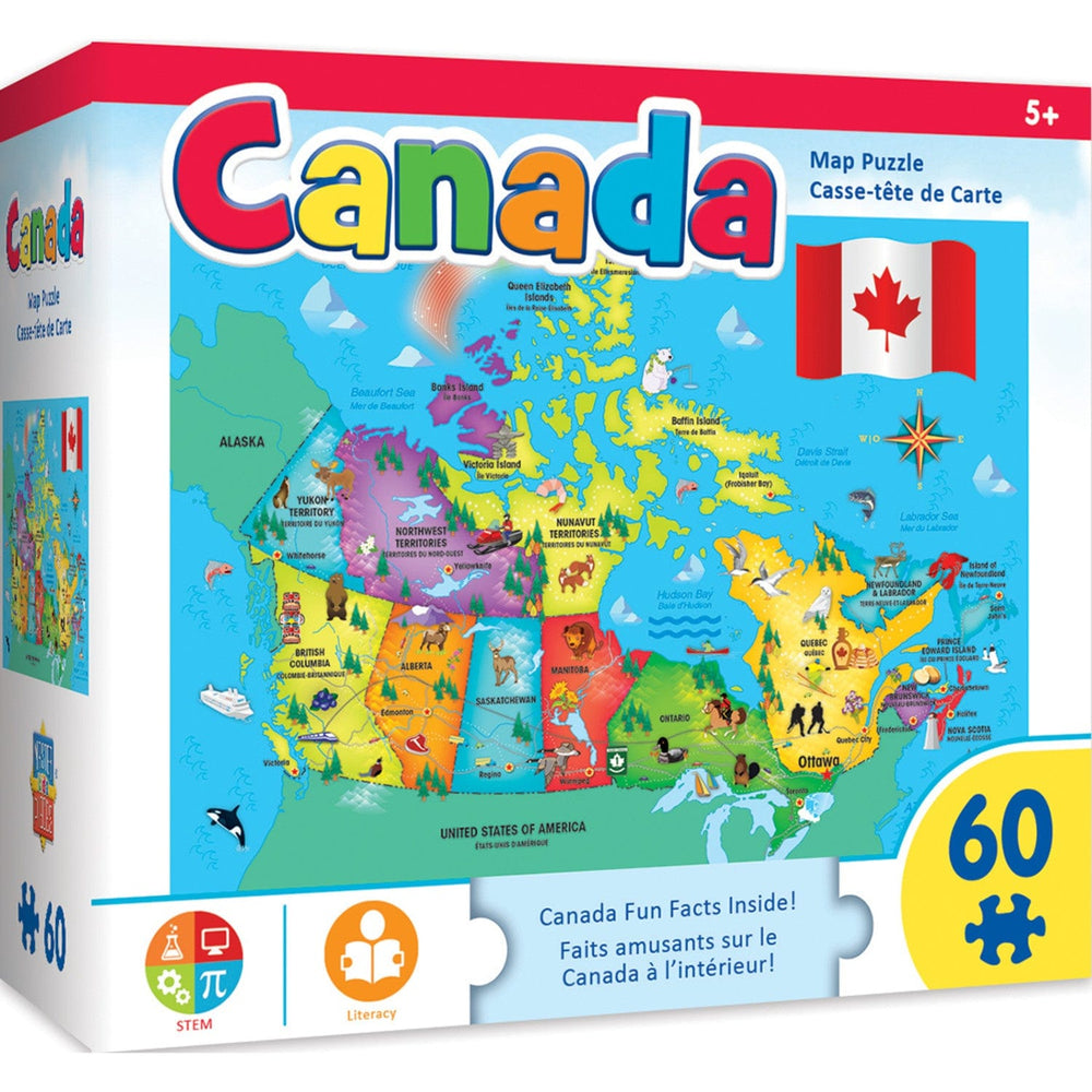Explorers - Canada Map 60 Piece Jigsaw Puzzle (ONLINE ORDER ONLY)