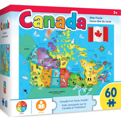 Explorers - Canada Map 60 Piece Jigsaw Puzzle (ONLINE ORDER ONLY)