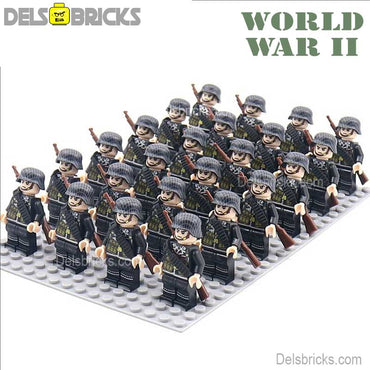 World War 2 German Soldiers set of 24 Lego Minifigures Custom Toys d-258 (ONLINE ORDER ONLY)