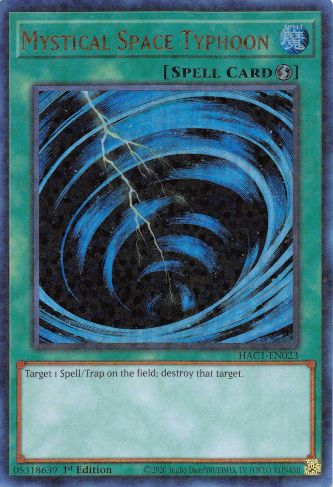 Mystical Space Typhoon (Duel Terminal) [HAC1-EN023] Parallel Rare (ONLINE ORDER ONLY)